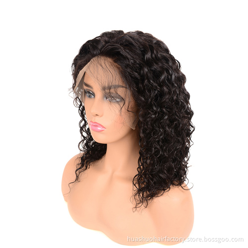 13X4 Lace Front Bob Wigs Brazilian Human Hair Wigs For Black Women Natural Color Kinky Curly Short Lace Front Wigs
